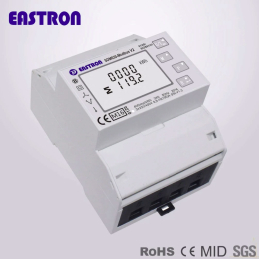 Eastron SDM630 Modbus MID V2 electricity meter, image from left.