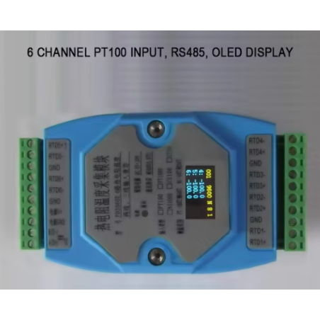 PD3060E- PT100 6-chanel Modbus RTU with Display