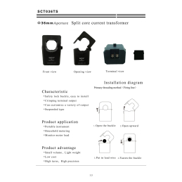 Current transformers 400 A SCT036TS 400A/5A