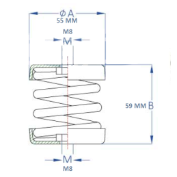 Vibration damper Web IQ Black Dimensions