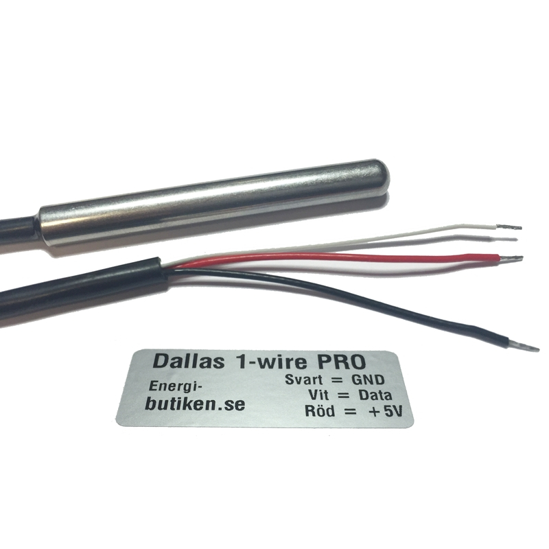 Dallas 1-wire PRO universal temp sensor 6 mm 15 meter